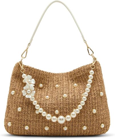 Betsey Johnson Straw Hobo with Pearl Strap in Kuwait