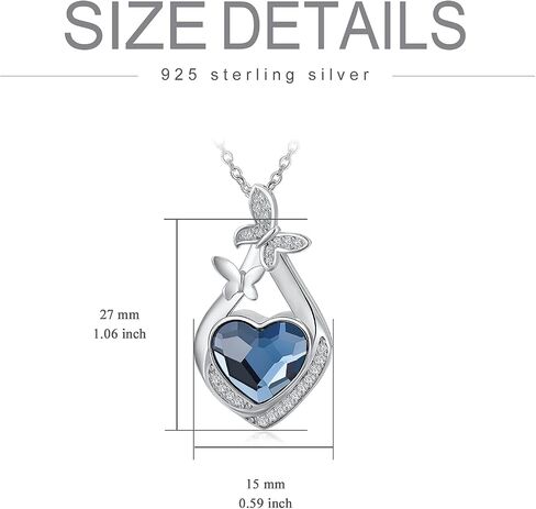 Urn Necklace for Ashes 925 Sterling Silver Butterfly Dragonfly Cremation Keepsake Memorial Jewelry with Heart Crystal from Austria in Kuwait