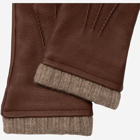 Fratelli Orsini Winter Gloves Lorenzo Brown for Men - Lambskin Leather Winter Gloves - color Brown in Saudi Arabia