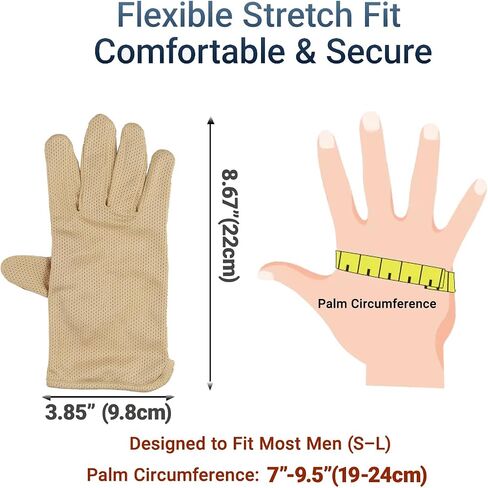 Men Summer Driving Gloves Breathable UV Sun Gloves Light Weight Cotton Gloves in Kuwait