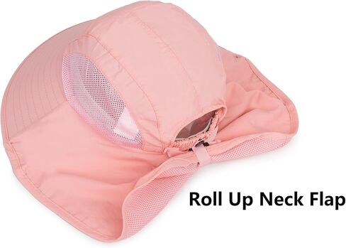 Kids Sun Hat UV Protection Summer Beach Hats with Neck Flap Wide Brim Bucket Hat for Boys Girls Age 5-10 in Kuwait