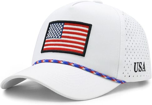 Men & Women American Flag Trucker Hat, USA Quick Dry Baseball Cap Snapback Hat for Summer Outdoor Sports Casual Wear in Kuwait