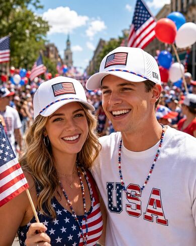Men & Women American Flag Trucker Hat, USA Quick Dry Baseball Cap Snapback Hat for Summer Outdoor Sports Casual Wear in Kuwait