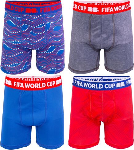 FIFA Boys' Amazon Exclusive World Cup 4-pack Athletic Boxer Briefs for Usa, Mexico & Argentina in Kuwait