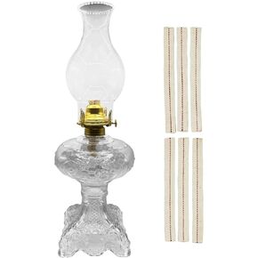 Light of Mine - Princess Feather Light Blue Oil Lamp Assembly with Replacement 100% Cotton 3/4" Wick Strips (Light Blue, no Shade) in Saudi Arabia