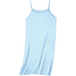 Umeyda Girls Satin Silky Sleeveless Nightgown Spaghetti Strap Pajamas Dress for Kids Sleepwear, 3-14 Years in Kuwait