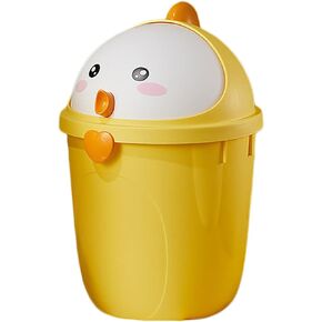 UPKOCH Decorative Chick Trash Bucket with Lid Large Desktop Garbage Can Cute Rubbish Bin for Office and Household Waste Storage in Saudi Arabia