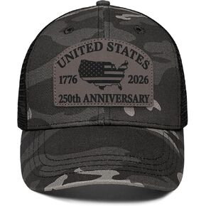 USA 250th Anniversary Hat 1776-2026, Adjustable Patriotic Trucker Hat Retro Patriotic Baseball Cap for Men Women in Saudi Arabia