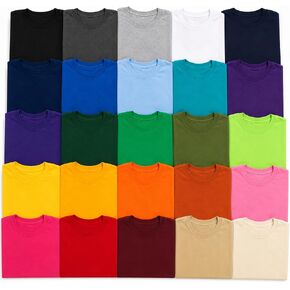 EVERYDAY TEES Value Pack Men's T-Shirts – Bulk Mixed Colors – No Color Choice (Pack of 12) Small to 6XL in Saudi Arabia