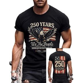 Men Shirts 2026 USA 250th Anniversary Commemorative T-Shirt Semiquincentennial Freedom Graphic Tee in Kuwait