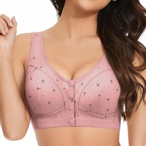 Bras for Older Women Front Closure Seamless Wireless Full Coverage Comfortable No Underwire Plus Size Cute Bra 2026 in Saudi Arabia