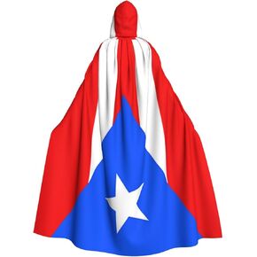 Flag Hooded Cape Cloak for Men Women Halloween Robe Party Cosplay Costume Patriotic Decoration in Saudi Arabia