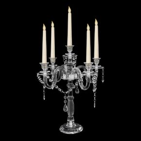 Acrylic Candelabra Centerpieces for Tables, 18.5in Tall 5 Arm Acrylic Candle Holder for Taper LED Candles, Clear Candlestick Holder for Wedding Chandelier Centerpiece Decor Party Event Reception in Saudi Arabia