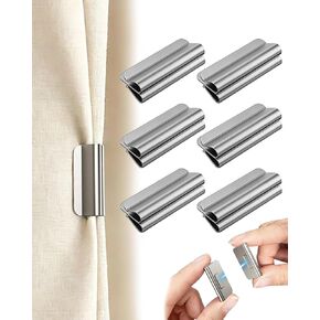 Magnetic Curtain Clips 6-Pair Curtain Magnets Closure Set for Light-Blocking, Minimalist Curtain Clips Suitable for Indoor & Outdoor Curtains in Saudi Arabia