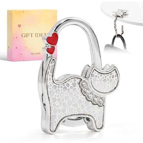 Bag Charms Purse Hook for Table - Hooks for Hanging Handbags Removable Travel Essentials Gadgets Backpack Accessories, Cute Cat Purse Holder Gifts for Women Mom Sister Girlfriend Coworker Cat Lovers in Kuwait