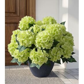 Ivydale Artificial Flowers for Outdoors, 4 PCS Purple Blue Fake Silk Hydrangea Flower Stems for Bouquets UV Resistant Realistic Faux Plants Home Outdoor Wedding Party Centerpieces Decor in Saudi Arabia