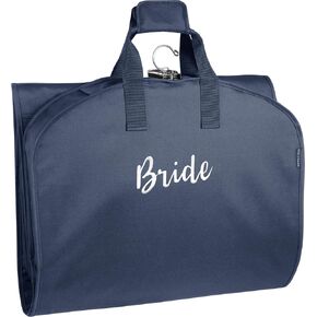 WallyBags 60" Premium Tri-Fold Garment Bag, White BRIDE Embroidery in Saudi Arabia