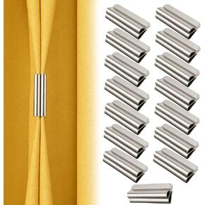 15Pairs Magnetic Curtain Clips, Curtain Magnets Closure, Curtain Clips to Hold Curtains Closed Set for Light Blocking, Minimalist Clips for Indoor and Outdoor Use in Saudi Arabia