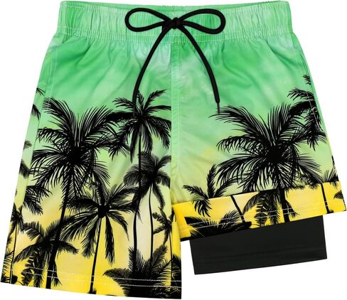 Sarfel Boys Swim Trunks with Compression Liner Kids Swimsuits Boys Bathing Suit Kids Board Shorts Teen Boy Quick Dry Shorts in Kuwait