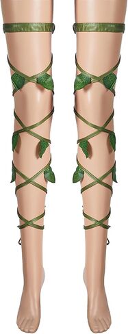 Women Festival Garter Leg Wraps Festival Dancing Leg Wrap Costume Accessories, Green leaves, One Size US in Saudi Arabia