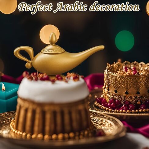 مجموعة من 6 قطع من المصباح السحري من جيلين، مصباح أسطوري ذهبي عتيق، إكسسوار للحفلات التنكرية العربية لدعامة الهالوين، هدية حفلات تزيين الطاولة ذات الطابع العربي in Saudi Arabia