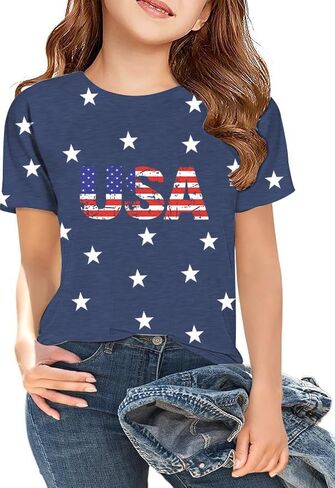 250 Anniversary Shirt for Girl 4th of July Shirts American Shirt Patriotic T-Shirt Independence Day Outfit for Kids in Kuwait