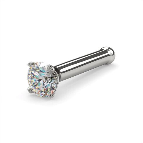 FreshTrends I1-2mm (0.03 قيراط الوزن الكلي) خاتم الأنف من الذهب الأبيض عيار 14 قيراط - 18 جرام in Kuwait