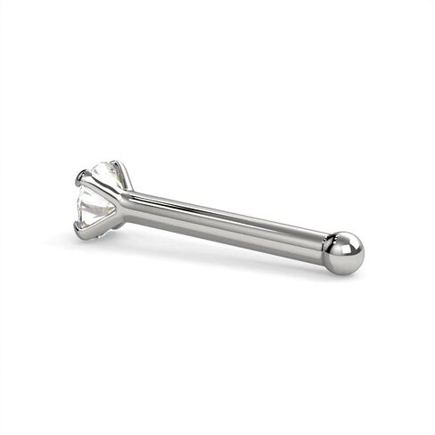 FreshTrends I1-2mm (0.03 قيراط الوزن الكلي) خاتم الأنف من الذهب الأبيض عيار 14 قيراط - 18 جرام in Kuwait