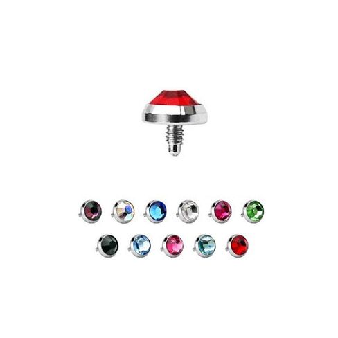 BodyJewelryOnline Dermal Anchor Tops, Internally Threaded Cz Jewels, Quantity: 22 Pieces, Size: 14 Gauge, Gem Size: 3mm, Surgical Steel, Hypoallergenic, Nickel Free, Comfortable in Saudi Arabia