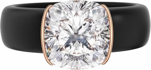 Egnaro Silicone Anniversary Ring with Stone - Cushion Cut Cubic Zirconia Solitaire Ring for Women, Flexible Rubber Wedding Band For Work Travel Daily Wear - Patented Design in Kuwait