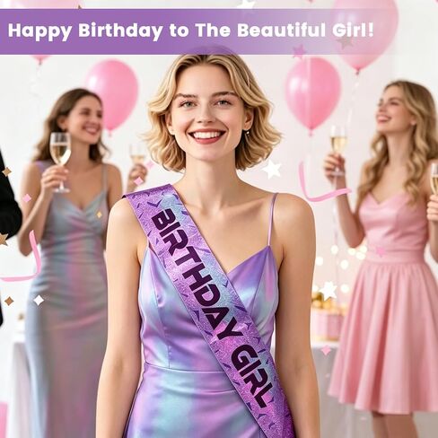 birthday girl Purple sash. k pop Demon Hunters Party Decorations in Saudi Arabia
