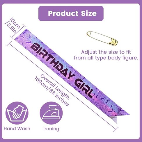 birthday girl Purple sash. k pop Demon Hunters Party Decorations in Saudi Arabia