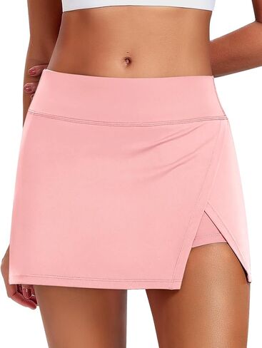 JoyGirl Tennis Skirt for Women with Shorts Golf Skort Split Hem High Waisted Workout Mini Athletic Skorts with Pockets in Saudi Arabia
