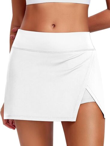 JoyGirl Tennis Skirt for Women with Shorts Golf Skort Split Hem High Waisted Workout Mini Athletic Skorts with Pockets in Saudi Arabia