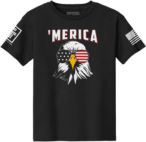 تي شيرت Cool Freedom Eagle USA الوطني للأطفال in Kuwait