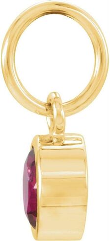 The Black Bow 14k Yellow Gold 4mm Imitation Garnet Charm or Pendant Enhancer in Kuwait