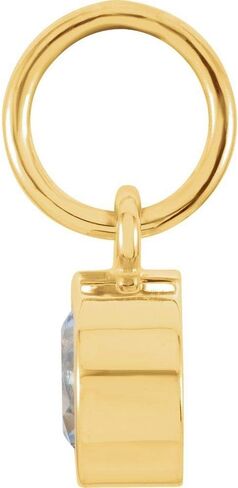 The Black Bow 14k Yellow Gold 4mm Imitation Aquamarine Charm or Pendant Enhancer in Kuwait