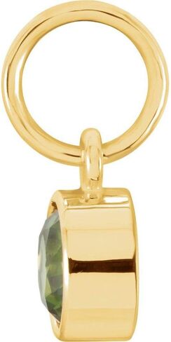 The Black Bow 14k Yellow Gold 4mm Imitation Peridot Charm or Pendant Enhancer in Kuwait