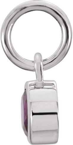 The Black Bow 14k White Gold 4mm Imitation Gemstone Charm or Pendant Enhancer in Kuwait
