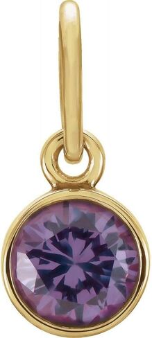 The Black Bow 14k Yellow Gold 4mm Imitation Alexandrite Charm or Pendant Enhancer in Kuwait