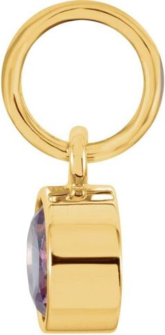 The Black Bow 14k Yellow Gold 4mm Imitation Alexandrite Charm or Pendant Enhancer in Kuwait