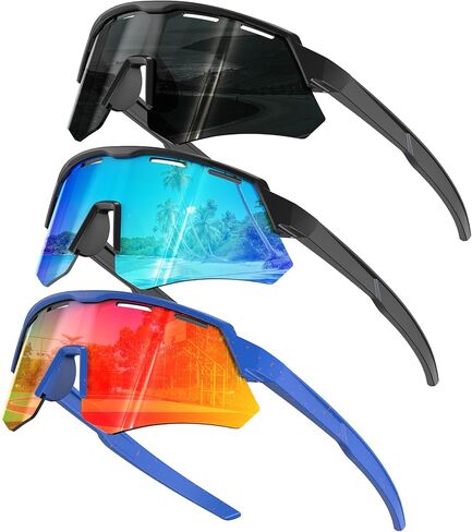 KALIYADI Polarized-Kids-Sunglasses Youth Baseball Sunglasses: Cycling Running for Boys Girls UV400 Protection Age 6-14 in Kuwait