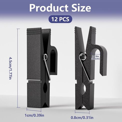 12pcs Grid Wall Hooks Clips Gridwall Accessories Oil Painting Sign Panel Hanging Display Siding Clips for Retail Art Exhibition Workspace Organization Storage Displays (Black) in Saudi Arabia
