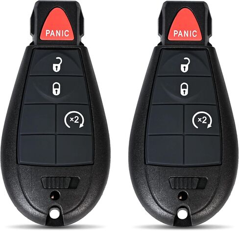 Key Fob Two Keyless Entry Remote Control Car Keys 4 Button Smart Key 433MHz Compatible with 2013-2019 Jeep Cherokee Replaces 68105083AC / 68105083AD （2PCS） GQ4-53T in Saudi Arabia