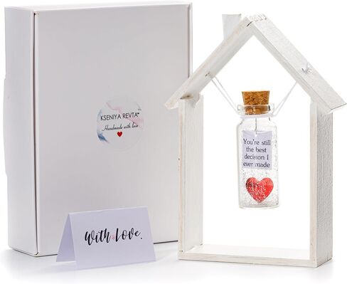 Anniversary Present for Her & Him, Romantic Gift to Boyfriend & Girlfriend, Message in Bottle I Love You Gifts Wife Husband ((01) Heart - You're Still the Best Decision I Ever Made, Gift Bottle) in Saudi Arabia