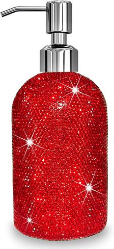 SlowVibes Bling Foaming Hand Soap Dispenser, Sparkle 12 oz Refillable Pump Bottles for Liquid or Lotion, Decorative Glam Modern Hand Wash Foam Dispenser for Bathroom, Kitchen,Rust-Proof Pump in Saudi Arabia