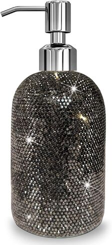 SlowVibes Bling Foaming Hand Soap Dispenser, Sparkle 12 oz Refillable Pump Bottles for Liquid or Lotion, Decorative Glam Modern Hand Wash Foam Dispenser for Bathroom, Kitchen,Rust-Proof Pump in Saudi Arabia