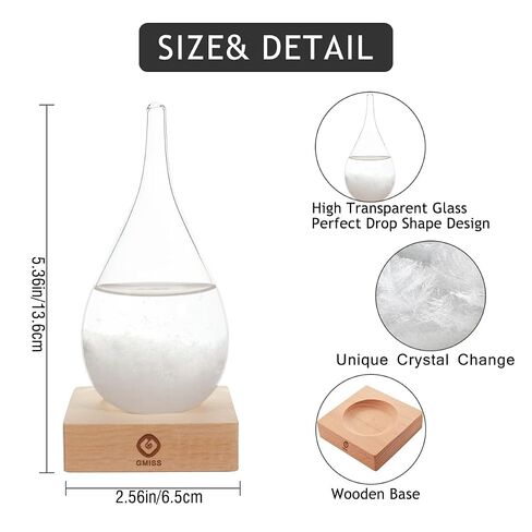 Storm Glass Weather Predictor,Christmas Snow Globe Storm Glass Barometer Weather Predictor, Home and Office Decorative Glass Bottles, in Saudi Arabia