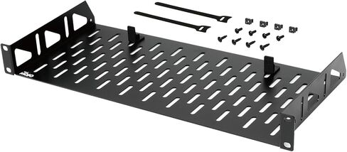 1U Rack Shelf,19 inch Rack Shelf 12 inch Depth,Rack Mount Shelf with Anti-Slip Stops,Server Rack Shelf and Network Shelf for 19 in Equipments, 110lbs Capacity of Vented 1U Shelf,No Lip(2 Pack) in Saudi Arabia