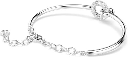Swarovski Dextera bangle, Round cut, White, Rhodium plated in Saudi Arabia
